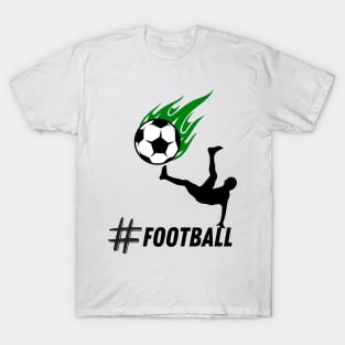 Green flame ball - Football player T-Shirt